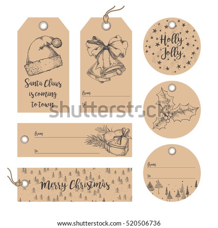 santa tags template