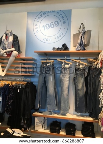 MIAMI BEACH, FLORIDA, JUNE 25, 2017: Gap Clothing Store