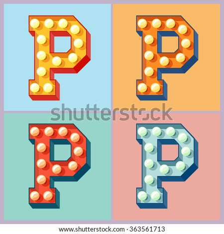 lamp vector letter P Stock Images Free Images, Royalty Letter Alphabet