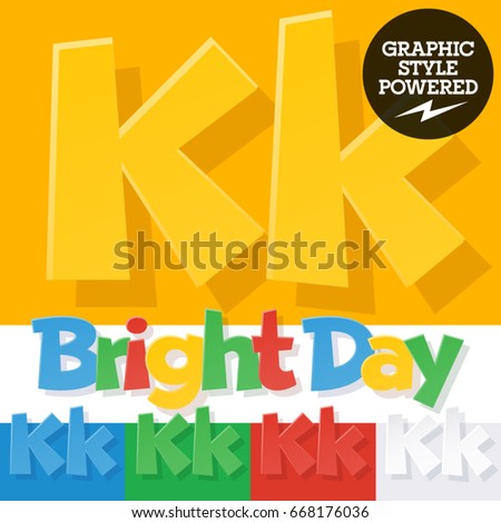 Vector Colorful Funny Alphabet Contains Different Stock Vector