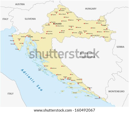 Vector map Croatia