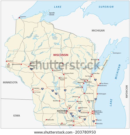 Wisconsin Dot Road Map