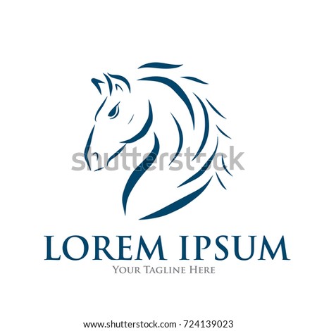 Horse Logo Stock Vector 724139023 - Shutterstock