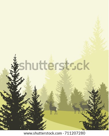 Tree Silhouette On Abstract Background Stock Vector 99930659 - Shutterstock