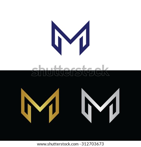 Attractive Geometric Letter M Vector Logo Stock Vector 312703673 ...