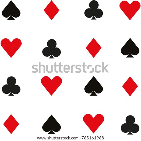 Rows Spades Clubs Hearts Diamonds Shapes Stock Illustration 8945944 ...