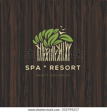 Logotype for spa resort or beauty business, logo design, vector illustration.