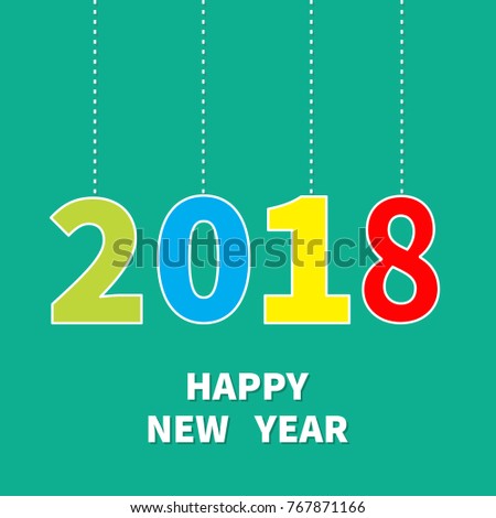 2018 happy new year hanging text stock vector 767871166 - shutterstock 2018 happy new year hanging text stock vector 767871166 - shutterstock, Presentation templates