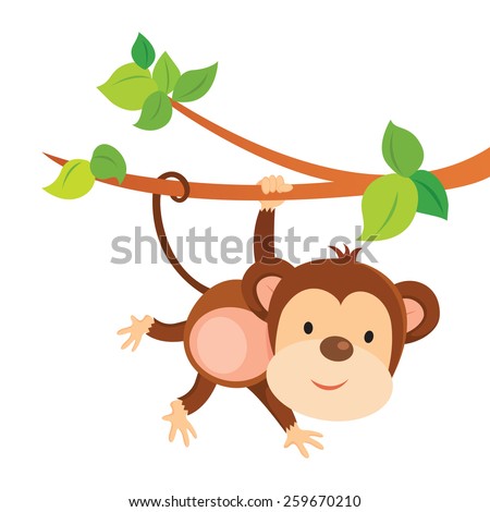 Cartoon Swinging Monkey Stock Photos, Images, & Pictures | Shutterstock