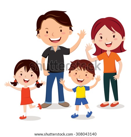 Family fun. Family. Happy family gesturing with cheerful smile.