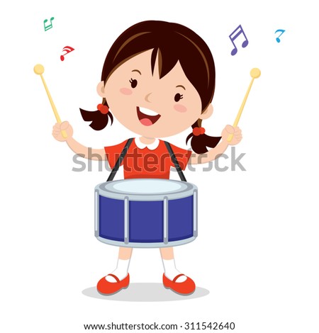 Little Girl Singing Stock Vectors & Vector Clip Art | Shutterstock