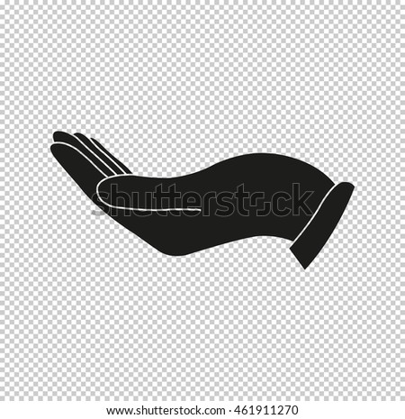 Flat Hand Icon Stock Vector 161858375 - Shutterstock