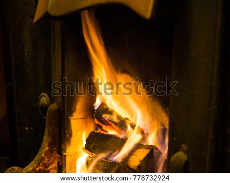 Cosy Log Fire Stock Images Royalty Free Images Vectors