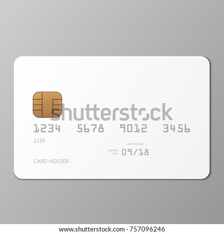 Realistic White Credit Card Mockup Template Stock Vector 757096246 ...
