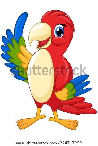 Parrot Macaw Amazon Rainforest Stock Vector 224717959 - Shutterstock