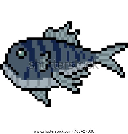 fish sea pixel vector deep isolated ugly shutterstock monster angler