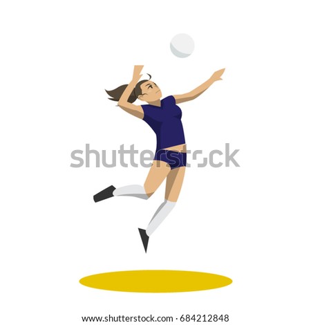 Young Volleyball Player Cartoons Stock Images, Royalty-Free Images ...