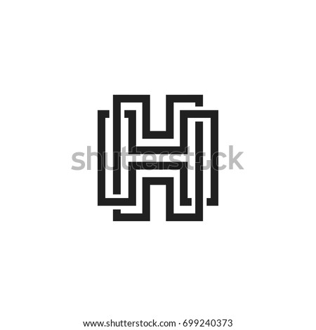 Letter H Logo Design Stock Vector 699240373 - Shutterstock