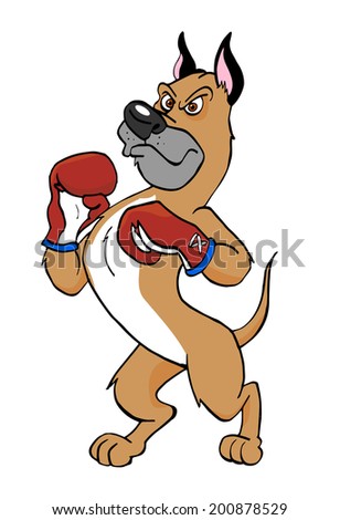 Hand Drawn Cartoon Dogboxer Dog Stock Illustration 200878529 - Shutterstock