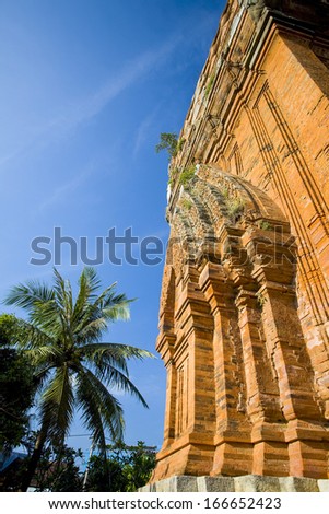 The ancient Thap Doi Cham Tower in Quy Nhon, Vietnam