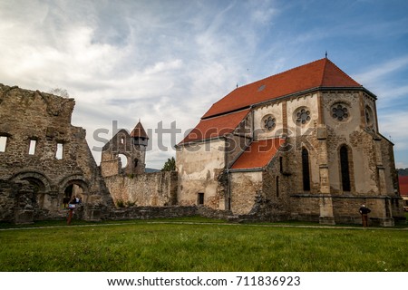 Carta Romania Ruins Cistercian Abbey Blue Stock Photo (Edit Now