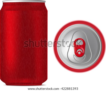 Download Red Aluminum Can Front View Top Stock Vector 422881393 ... Yellowimages Mockups