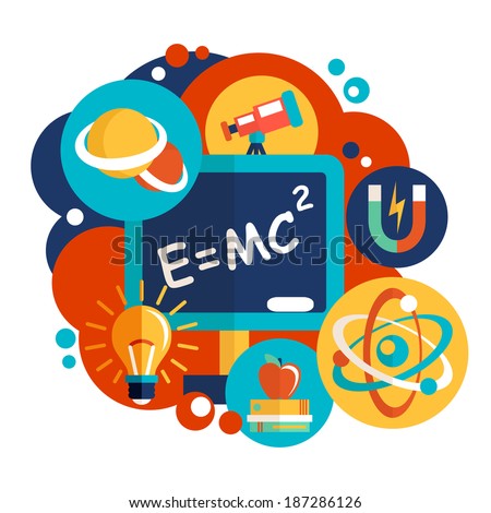 Physics Science Laboratory Equipment Flat Design Stock Vector 187286126 - Shutterstock