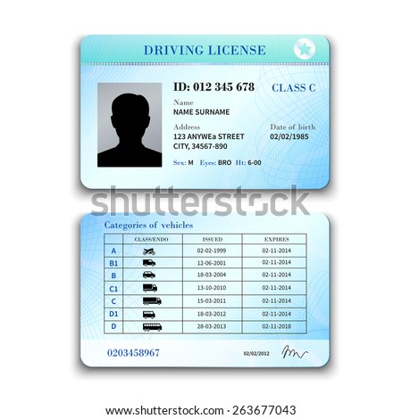 Texas Drivers License Template