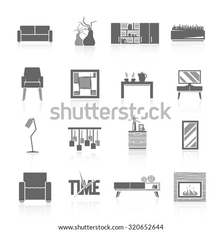 Modern Furniture Icon modern home living room furniture black stock vector 273117101 Modern Furniture Icon modern home living room furniture black stock vector 273117101