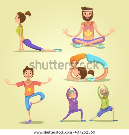 Yoga Cartoon Stock Images, Royalty-Free Images & Vectors | Shutterstock