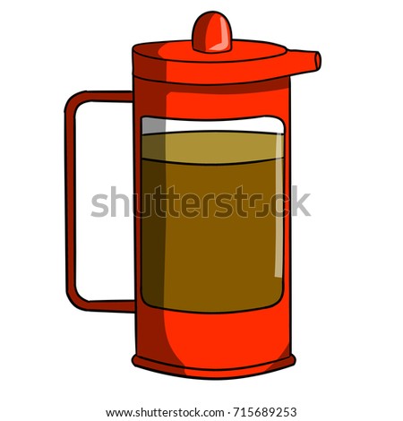 Cartoon Kettle With Coffee Pot Cartoon Kettle With Coffee Pot