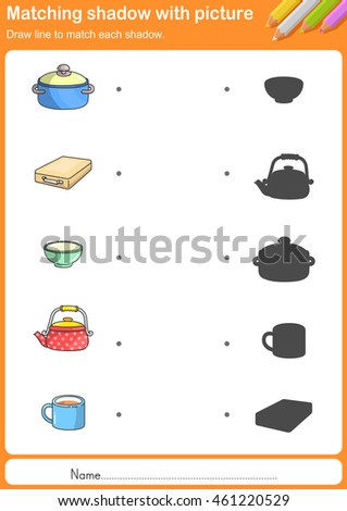 Kitchen Tools Worksheet match kitchen tools shadow worksheet education stock vector Kitchen Tools Worksheet match kitchen tools shadow worksheet education stock vector