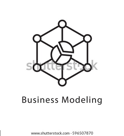 Business Modeling Vector Line Icon