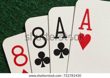 Poker hand aces and eights