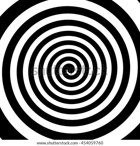 Black White Hypnotic Spiral Vortex Stock Illustration 454059760 ...