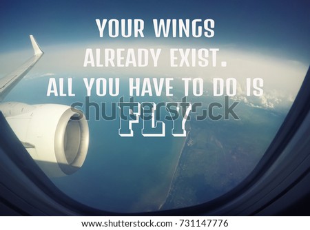 Travel Quotes Your Wings Already Exist Stock Photo 731147776 - Shutterstock