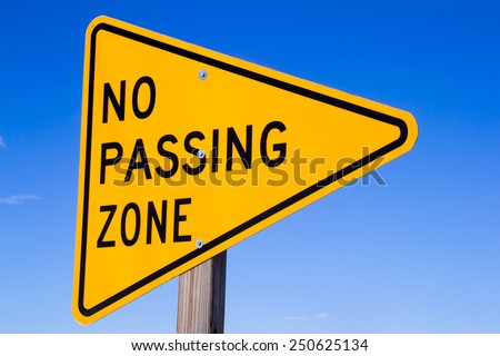 Stock Images similar to ID 24901366 - road sign no passing zone usa