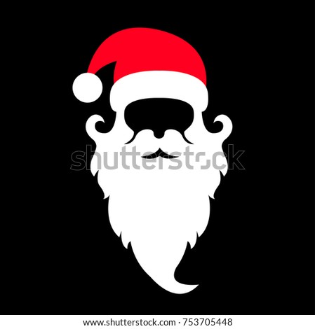 Abstract Santa Claus Vector Silhouette Stock Vector 331145804 ...