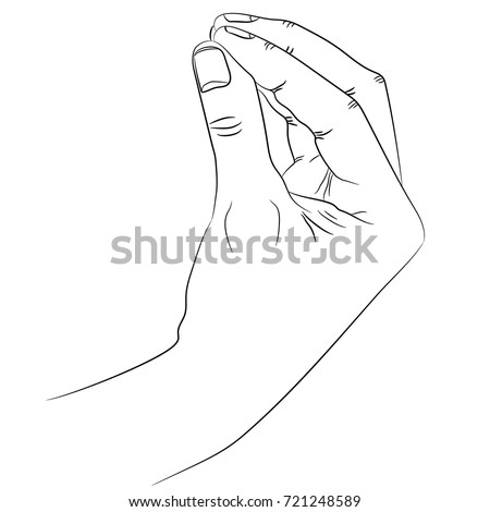 Isolated Silhouette Hand That Shows Italian Stock Vector 721248589 ...