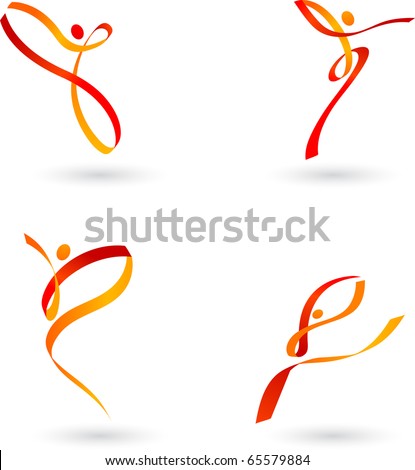 abstract dancing figures