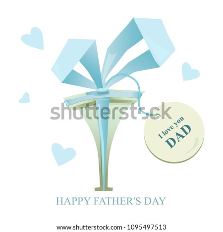 fathers day gift father birthday card stock vector royalty free
