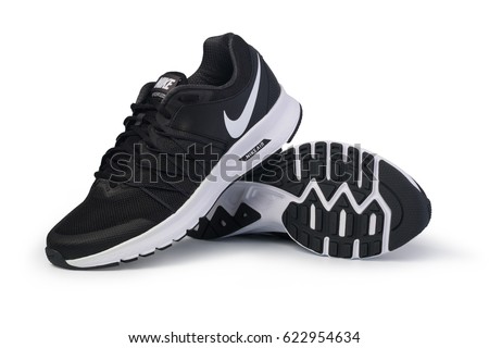 Chisinau, Moldova - February 7, 2017 : Product shoot of Nike men's running shoe. isolated over white background