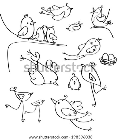 Doodle birds Stock Photos, Images, & Pictures | Shutterstock