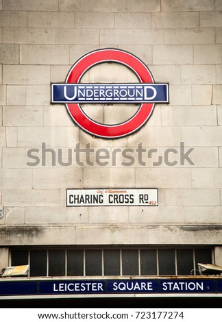 LONDON-UK, JUNE 8, 2017: One of Britains most identifiable symbols is the London roundel, since first incarnation in 1908 become a globally recognized commercial transport logo and a cultural icon