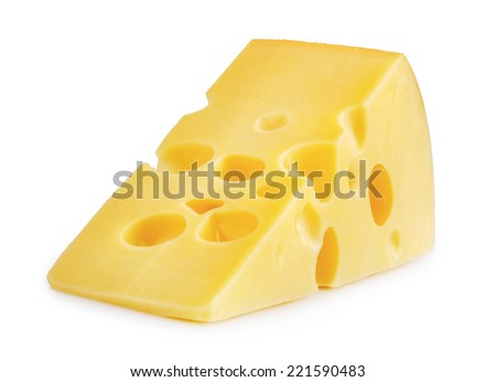 piece of cheese isolated