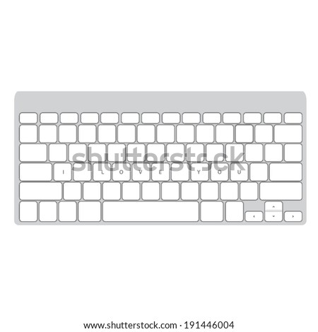 Computer Keyboard Outline Vector Art Stock Vector 33668170 - Shutterstock