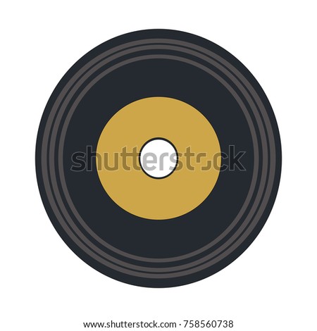 Vinyl Record Silhouette Outline Illustration Vector Stock Vector ...