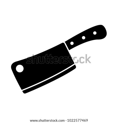 Meat Cleaver Knife Icon Vector Stock Vector (royalty Free) 1022577469 