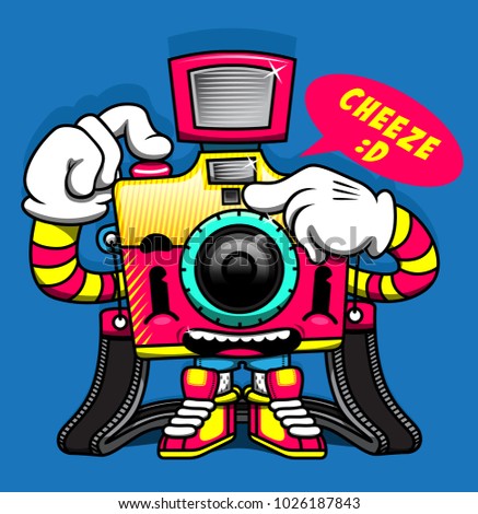 Download Camera Smile Film Street Colorful Happy Stock Vector ...