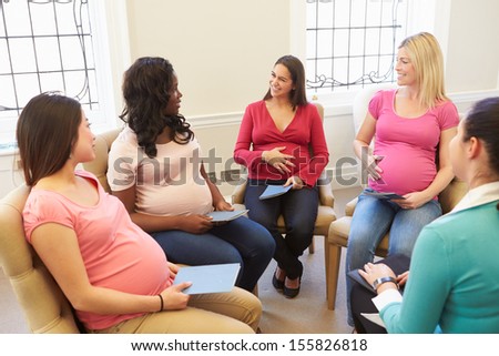 Pregnant Women Meeting At Ante Natal Class